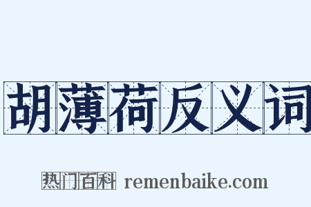 胡薄荷反义词是什么意思的图片